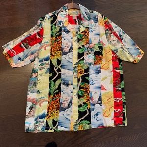 Men's short sleeves woven Hawaiian shirt